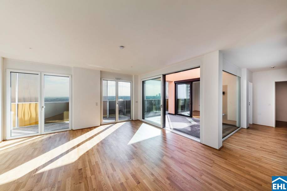 Skyline-Feeling im 34. Stock des Q-Tower mit Südost-Ausrichtung, Wohnung-kauf, 950.000,€, 1030 Wien 3., Landstraße