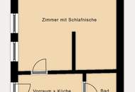 **NEU** gepflegte 1-Zimmerwohnung völlig eingerichet