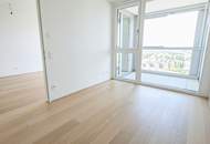 U1 Kagran - Blick über Wien - Loggia - Fitnessraum - Deckenkühlung - Sauna - Pool am Dach