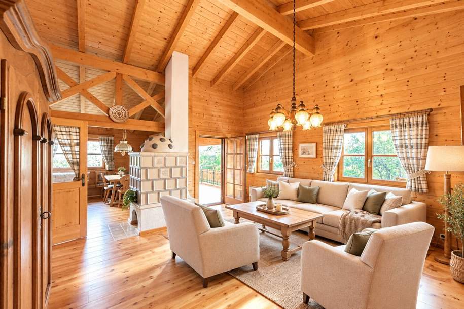MADE IN AUSTRIA | Ferienhaus mit Echtholz-Ausstattung und Kachelofen | Natur und echtes Alpenflair | Tennisplatz ums Eck | zahlreiche Wanderwege, Haus-kauf, 399.000,€, 3400 Tulln