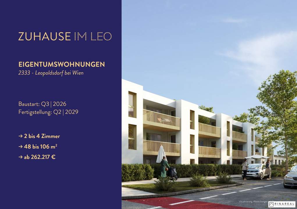 Zuhause IM LEO | Tolle 2 Zimmer Balkonwohnung | 2.OG | Tiefgarage im Gebäude | Hauptstraße | Sommer 2029 - Top 32