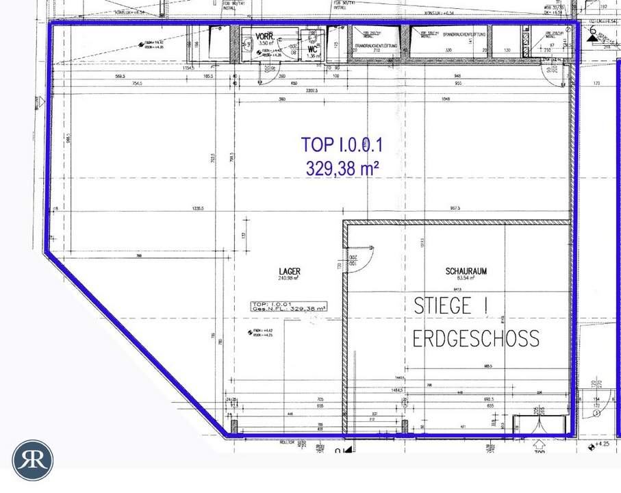 329,38m² EG-Lagerfläche mit Rolltor und 4,7 m Raumhöhe - keine Säulen!