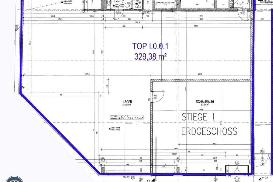 329,38m² EG-Lagerfläche mit Rolltor und 4,7 m Raumhöhe - keine Säulen!, Gewerbeobjekt-miete, 1220 Wien 22., Donaustadt