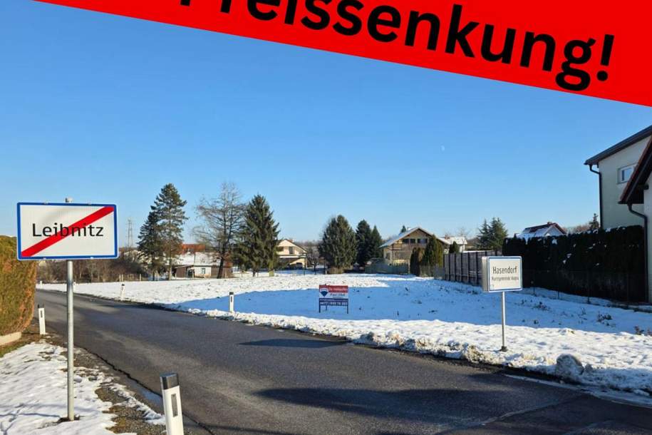 Reduziert! !Ebenes Baugrundstück in Hasendorf bei Wagna – sonnige Lage, erweiterbar, Nähe Leibnitz, Grund und Boden-kauf, 240.000,€, 8435 Leibnitz