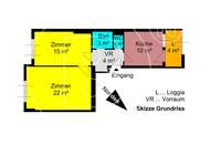 Renovierungsbedürftige 2-Zimmer-Wohnung!