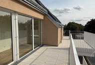 Oberlaa: Modernes Raumwunder mit ESG-Fokus und kühlem Kopf an heißen Tagen / 55 m² Panorama-Terrasse &amp; Deckenkühlung + Eigengarten