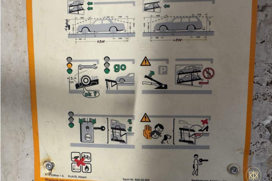 Tiefgaragenstellplatz in 1200 Wien – nur 84,00 € monatlich!, Kleinobjekte-miete, 84,00,€, 1200 Wien 20., Brigittenau