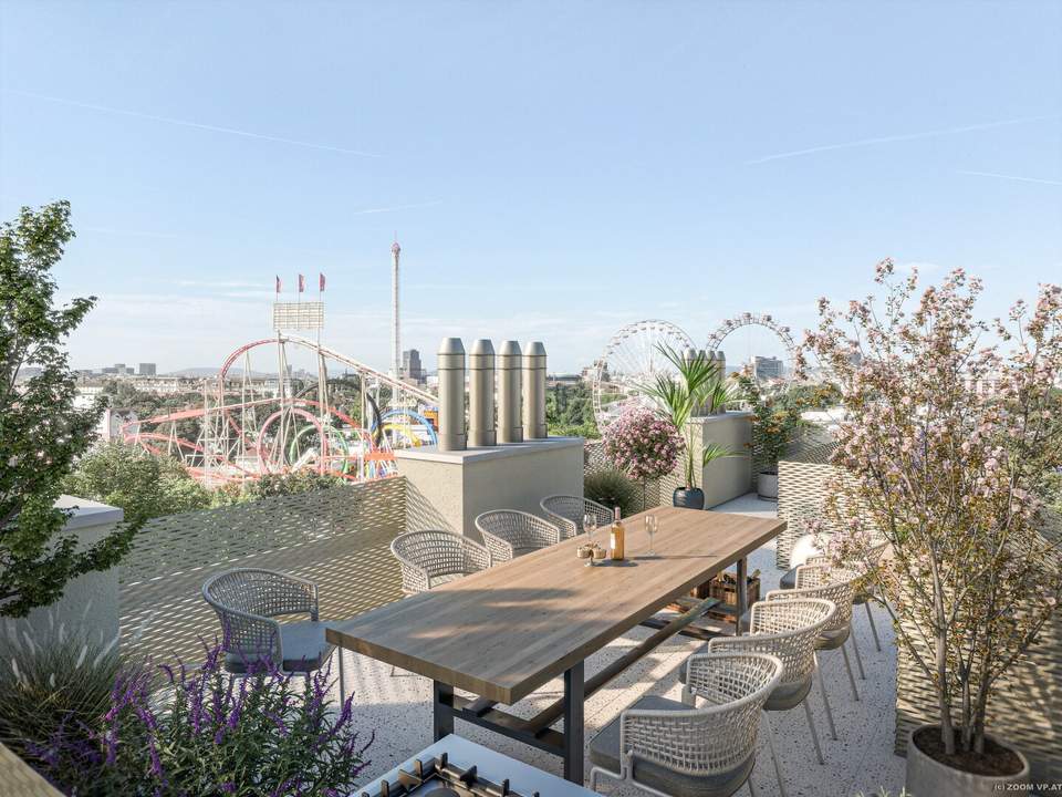 MAISON 29 - L'art de vivre | Fantastischer Weitblick über den Prater I Großzügig angelegte Maisonette mit 2 Terrassen I Historisches Türmchen am Dach