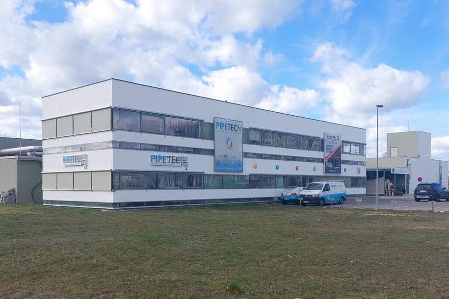 +++Top - Industrie-Gewerbebetrieb - Bürokomplex - Lager- Hochregallager-Arbeitsflächen und einer Riesen großen Photovoltaikanlage. Vermietete Flächen 98% +++, Gewerbeobjekt-kauf, 4.800.000,€, 2490 Wiener Neustadt(Land)