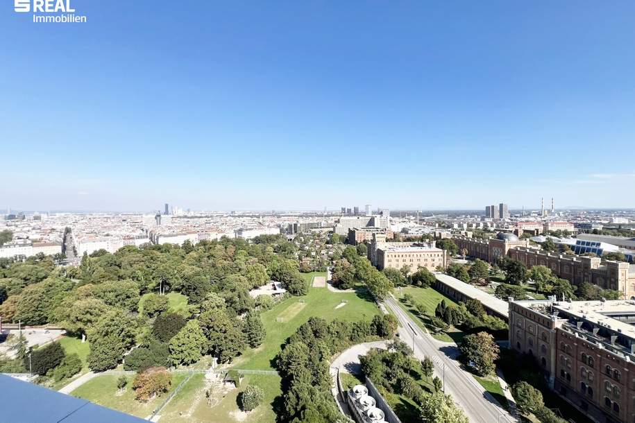 Dachgeschoßwohnung im 19ten Stock mit beeindruckendem Ausblick auf den Schweizer Garten, Wohnung-kauf, 619.000,€, 1100 Wien 10., Favoriten