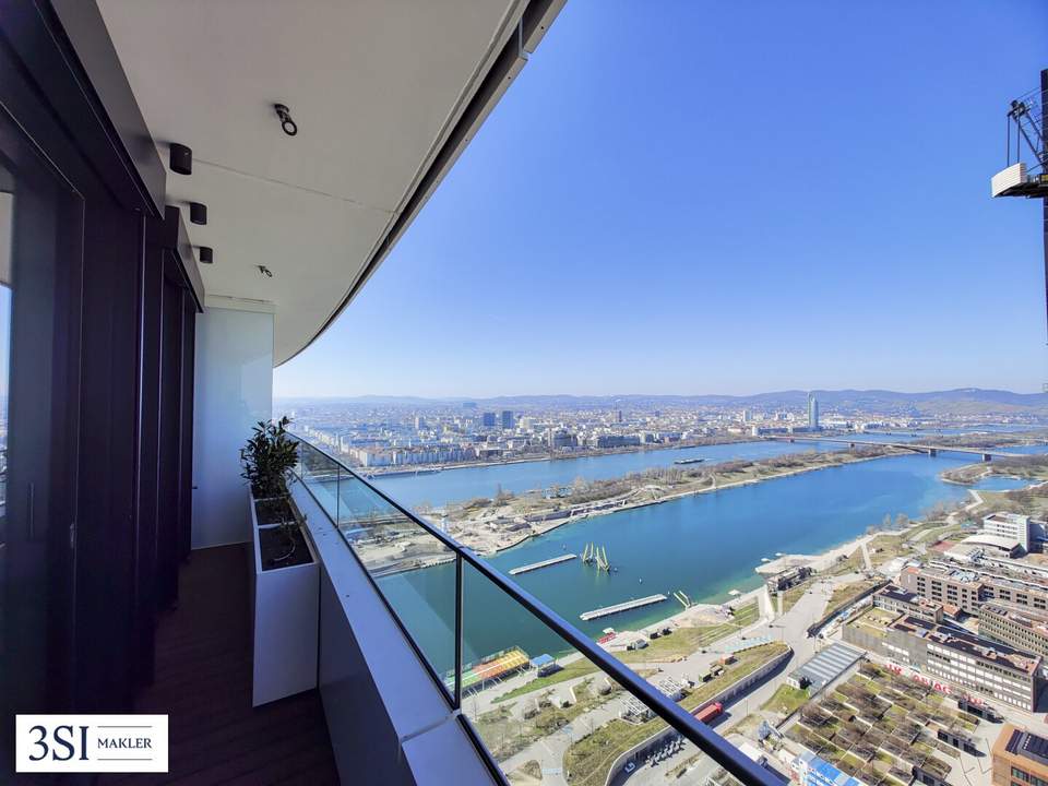Exklusive 3-Zimmer-Wohnung in den DANUBEFLATS mit phantastischem Ausblick