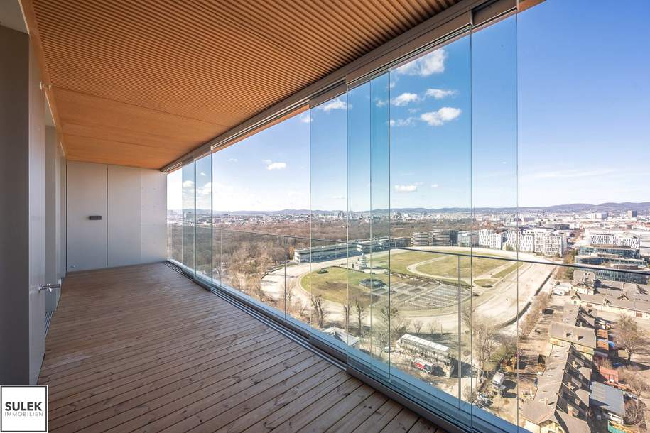 20. Etage | 3 Zimmer Erstbezug | 19 m² Loggia | Pool, Fitness &amp; Spa, Wohnung-miete, 2.744,74,€, 1020 Wien 2., Leopoldstadt