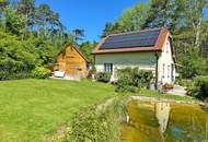 Gemütliches kleines Landhaus für Singles oder Paare – ein Paradies im Grünen – Landhaus mit PV-Anlage nahe Wien