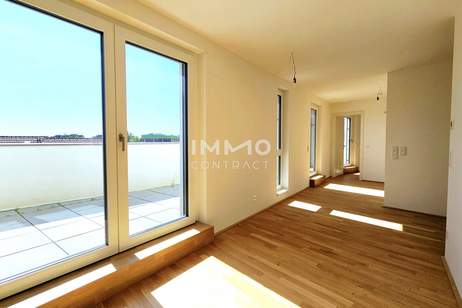 Stylische, großzügige 2-Zimmer-Dachgeschoss-Wohnung mit 23 m2 Südterrasse - Provisionsfrei!, Wohnung-kauf, 302.400,€, 2333 Bruck an der Leitha