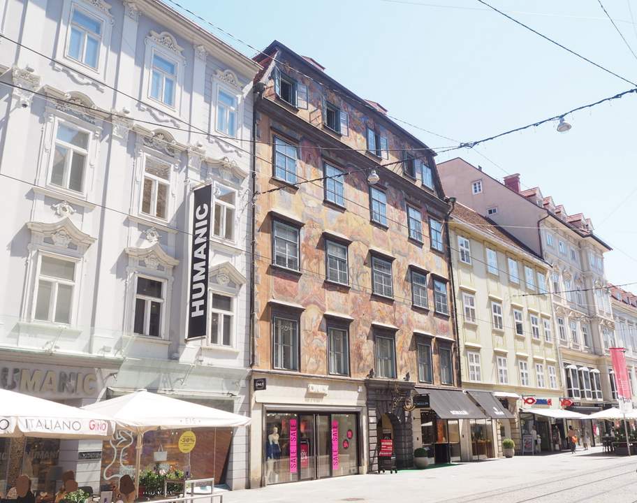 Bürofläche im "gemalten Haus" in Top-Lage zu vermieten - nahe dem Hauptplatz / Herrengasse 3 - Top 512