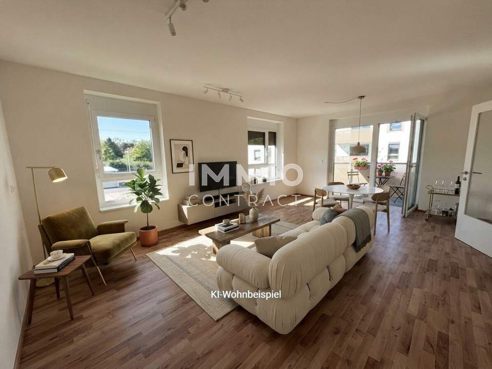 Helle 3-Zimmer-Wohnung mit Loggia &amp; Balkon – durchdachter Grundriss - Erstbezug
