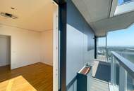 Marina Tower: Über den Dächern Wiens – vermietete 3-Zimmer-Eckwohnung im 22. Stock mit Loggia und Weitblick
