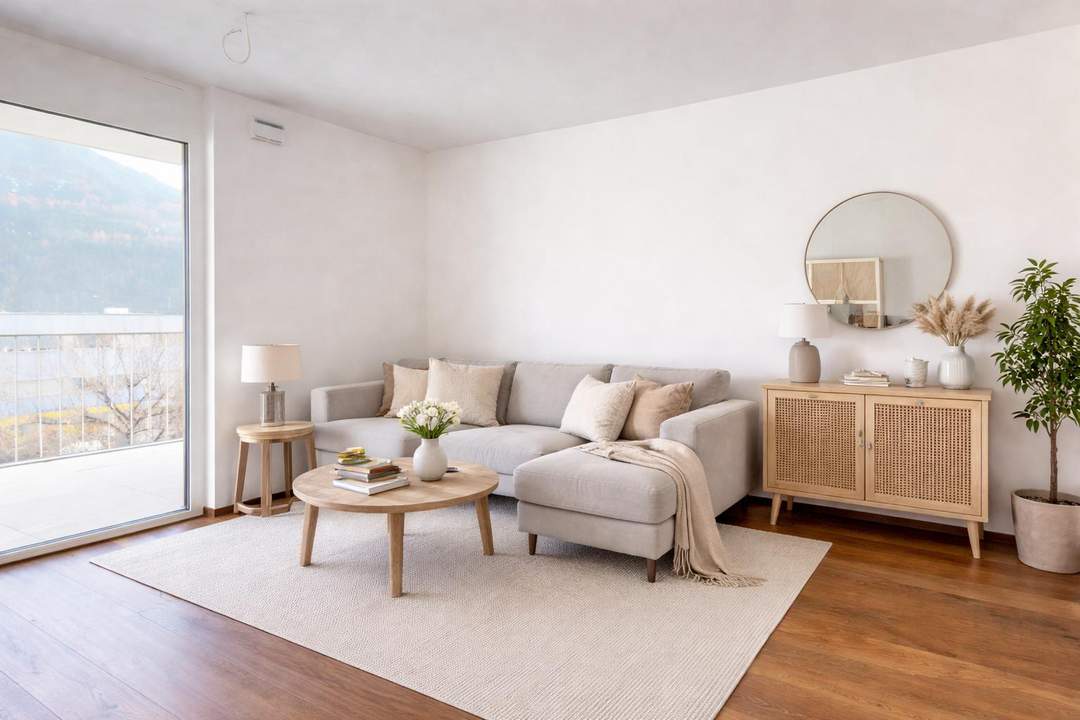 Neubau: 2-Zimmerwohnung mit Garagenplatz und Bergblick!