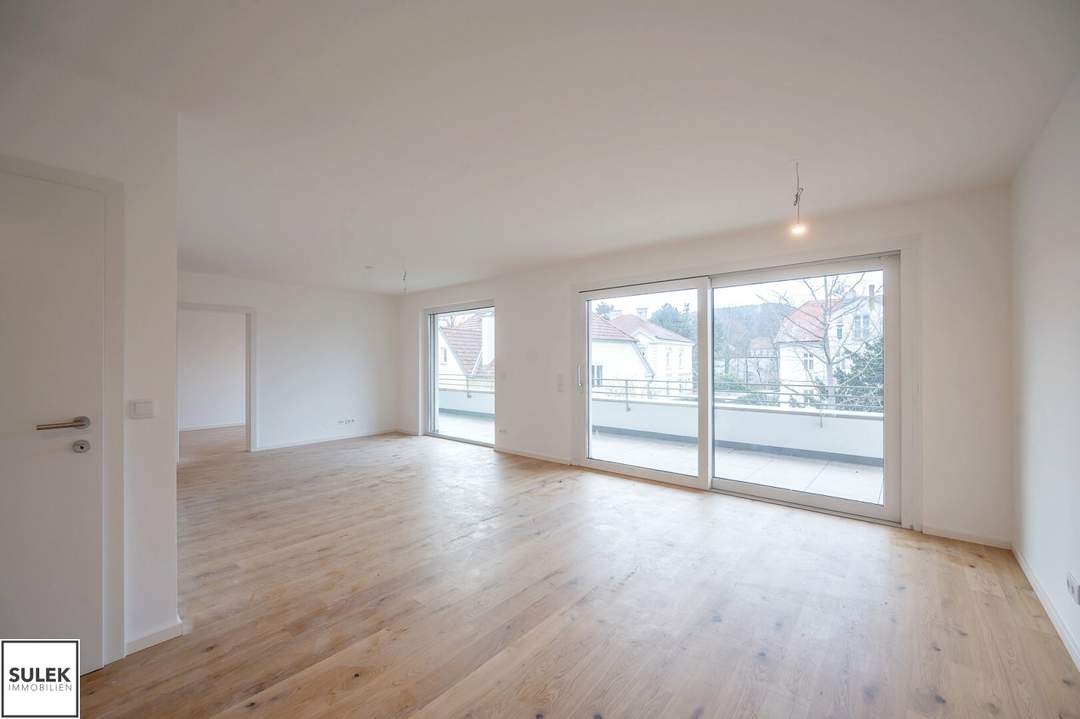 Erstbezug: westseitige 2-Zimmer-Wohnung mit großer Terrasse