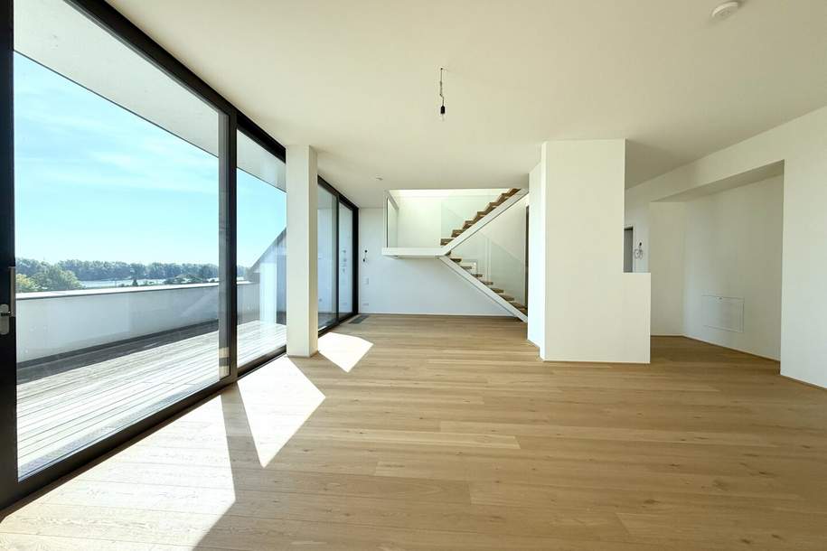 ERSTBEZUG MIT BADESTEG AM WASSER: Ruhelage mit Fernblick über die Donau I großzügige Terrassen &amp; geräumige Wohnküche, Wohnung-kauf, 1.990.000,€, 1190 Wien 19., Döbling