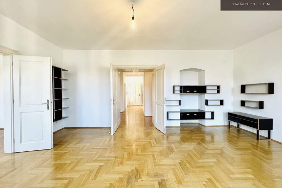 FAMILIENWOHNUNG | 5 ZIMMER MIT PERFEKTER RAUMAUFTEILUNG | WUNDERSCHÖNES JUGENDSTILHAUS | 4 SCHLAFZIMMER | 2 BALKONE | UNVERBAUBARER BLICK, Wohnung-miete, 2.395,00,€, 1140 Wien 14., Penzing