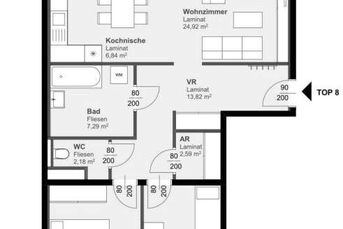 ZENTRALE LAGE I 3 Zimmer-Wohnung nahe City Park, Wohnung-miete, 940,78,€, 8020 Graz(Stadt)