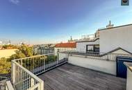 Provisionsfrei: Klimatisierte Dachgeschoss Maisonette mit 2 Terrassen und Kamin nahe Uno City!