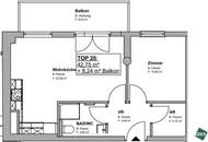 Schöne 2-Zimmer-Wohnung mit Balkon direkt an der Donau