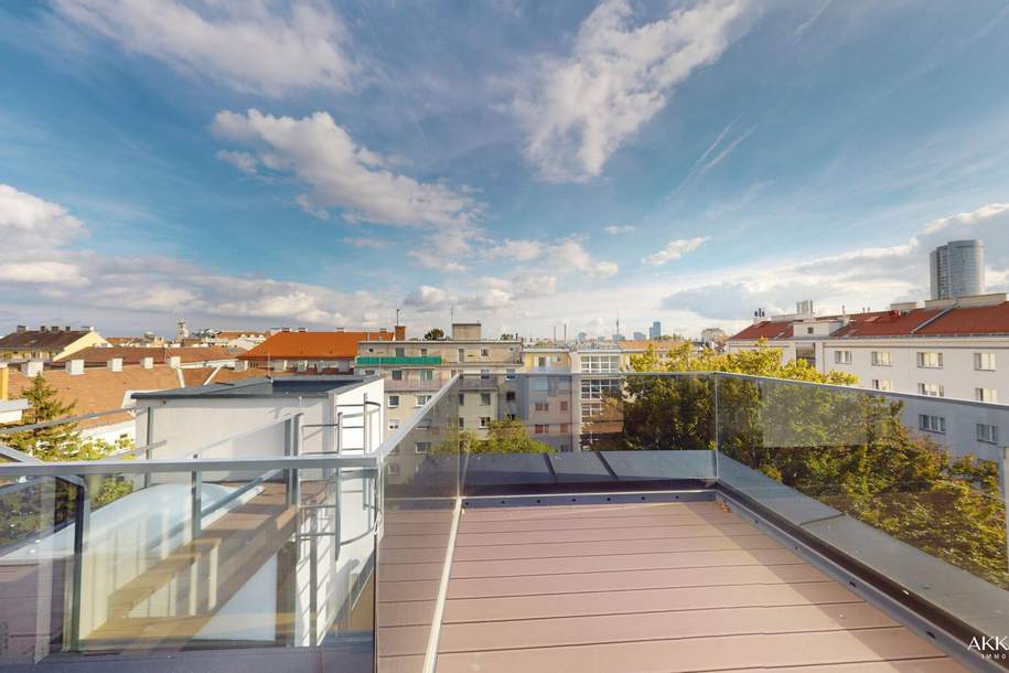 Über den Dächern Wiens - 3-Zimmer-Wohnung mit großer Dachterrasse im 21. Bezirk, Wohnung-miete, 1.814,00,€, 1210 Wien 21., Floridsdorf