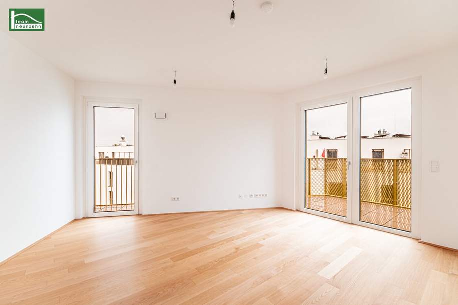 Sie werden es lieben – durchdachte Grundrisse mit Freiflächen im Grünen – Niedrig-Energie-Standard, Wohnung-kauf, 232.700,€, 1210 Wien 21., Floridsdorf