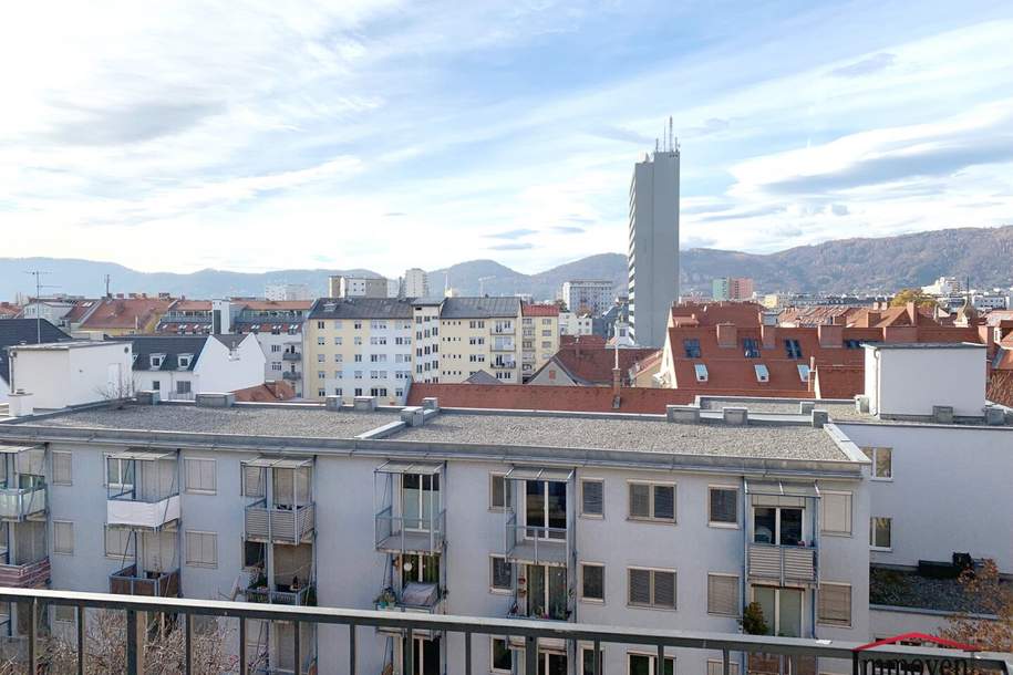 UNBEFRISTET - Helle 2-Zimmerwohnung mit Balkon!, Wohnung-miete, 598,00,€, 8020 Graz(Stadt)