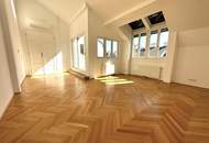 BÖRSE-NÄHE, klimatisiertes 98 m2 Dachgeschoss mit 9 m2 Terrasse, 3 Zimmer, Extraküche, 2 Bäder, Gonzagagasse
