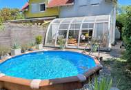 Doppelhaushälfte in Muckendorf-Wipfing mit Garten, Pool & Terrasse als Wintergarten!