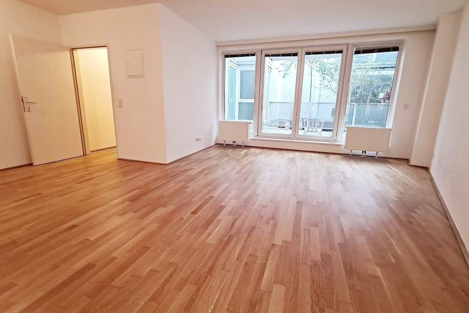 NUSSDORFER PLATZ, GREINERGASSE, gepflegte 74 m2 Neubau mit 22 m2 Terrasse, 2 Zimmer, Komplettküche, Parketten, Wannenbad, Garagenplatz, Wohnung-miete, 1.123,35,€, 1190 Wien 19., Döbling