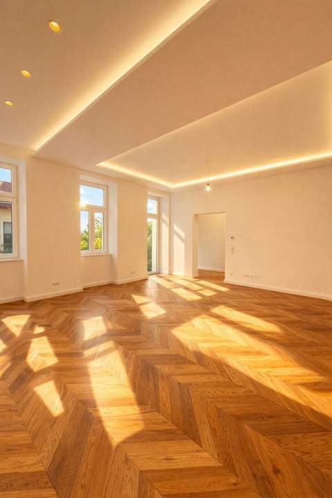 Luxuriöse Altbauwohnung mit zwei Balkonen in Toplage des 3. Bezirks