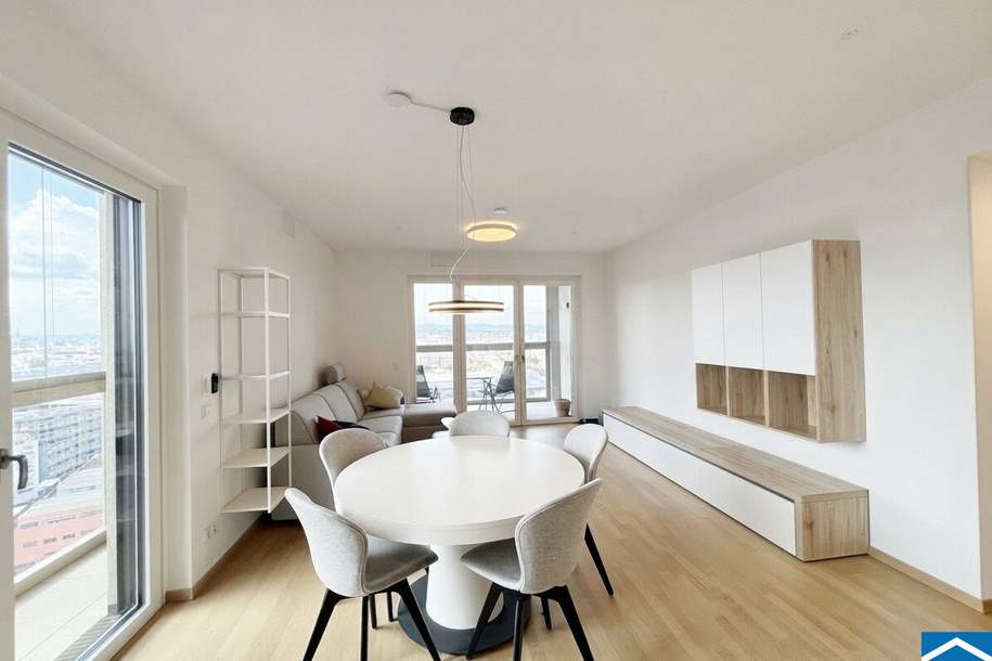Vollmöblierte 3-Zimmerwohnung mit atemberaubender Aussicht, Wohnung-miete, 1.995,00,€, 1030 Wien 3., Landstraße