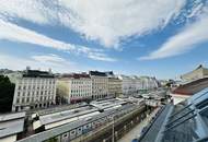 Naschmarkt-Living | Exklusive Maisonette mit Terrasse, Panoramablick & Wintergarten !