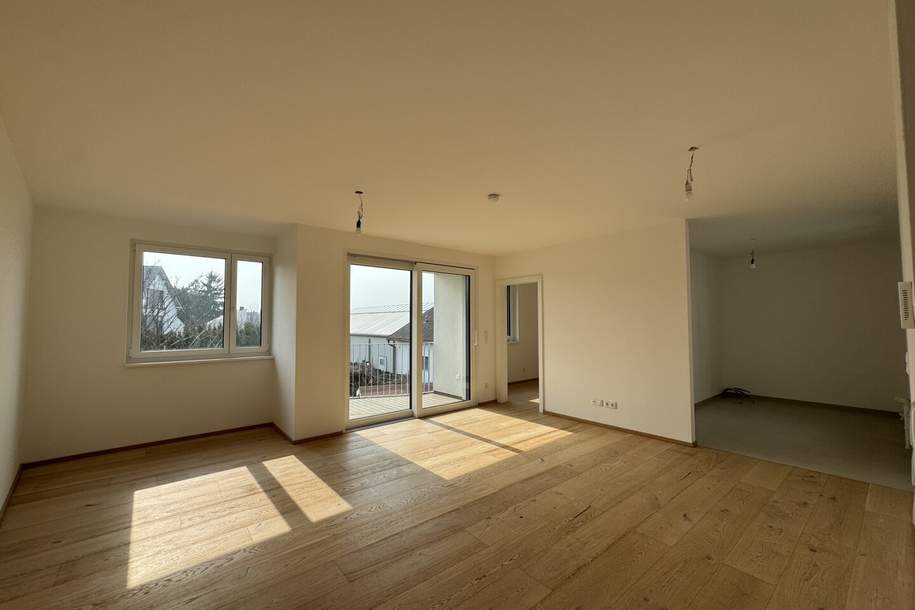 2 ZI+separate Küche+Balkon südseitig-Grünruhelage-Fenster mit Bad - Neubau/Erstbezug - FBH / Solar / WP - MIETKAUF MÖGLICH!!!, Wohnung-miete, 1.277,07,€, 1220 Wien 22., Donaustadt