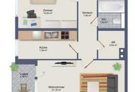 Zentrale Lage Graz St. Peter: 2,5-Zimmer-Wohnung mit Loggia und Blick ins Grüne!