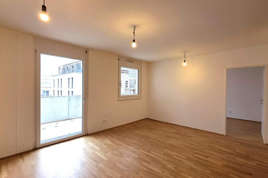 Neubauwohnung mit WEST-Balkon + Deckenkühlung + 4.OG, Wohnung-miete, 990,45,€, 1110 Wien 22., Donaustadt