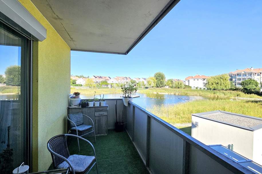 Exklusive 2-Zimmer-Wohnung mit großem Balkon &amp; Seeblick, inkl. Tiefgarage!!, Wohnung-kauf, 298.000,€, 2333 Bruck an der Leitha