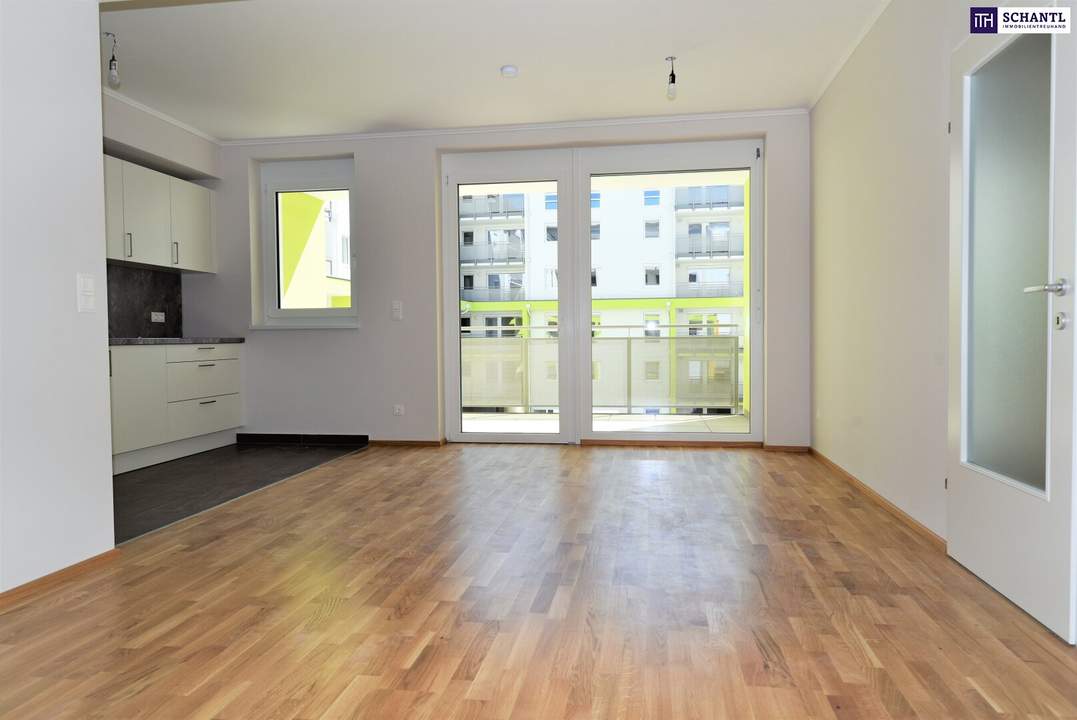 Ideale Hofruhelage! Neuwertige 2 Zimmer Wohnung mit großer Loggia!