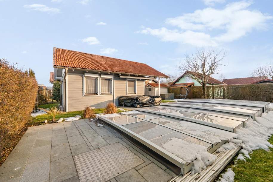***Urlaubsfeeling*** – Gepflegtes Gartenhaus mit Pool, Haus-kauf, 169.000,€, 4055 Linz-Land