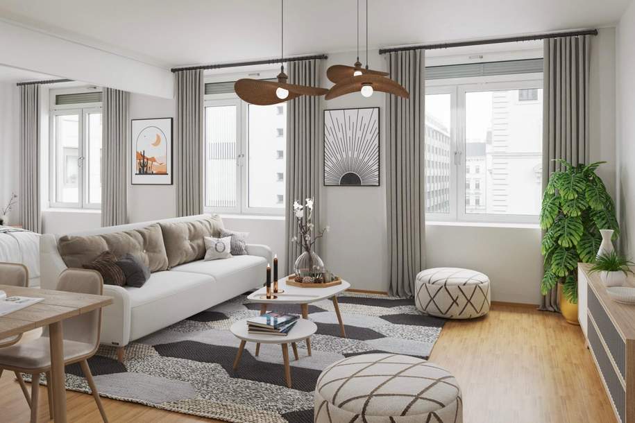 Mitten im Leben - Mitten in der Innenstadt: Hochwertig, Parkring, Concierge-Service, Nähe Stadtpark & Stephansplatz!, Wohnung-kauf, 820.000,€, 1010 Wien 1., Innere Stadt