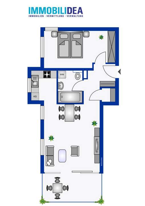 Charmante 2-Zimmer-Wohnung mit Aussicht