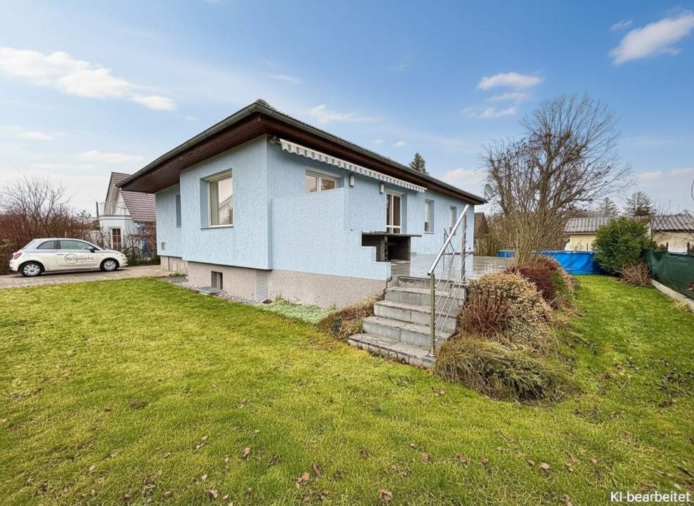 BUNGALOW I riesiger Wohnkeller I ideale Wohnküche I Wohnraumlüftung I Bahnhofs-Nähe I