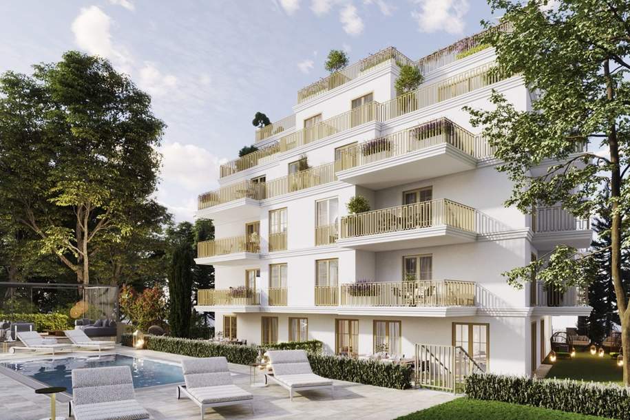 Luxuriöses Wohnerlebnis - Terrassen, Pool und Stil vereint: Palais &amp; Villa - Ein Wohnjuwel der Extraklasse:, Wohnung-kauf, 1190 Wien 19., Döbling
