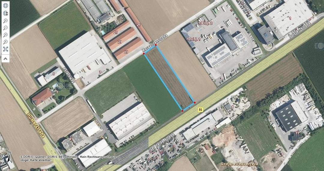 NEUBAUBÜRO 1200 bis 2000 m2 im OG direkt an der B 1 in Hörsching- Fertigstellung Herbst 26
