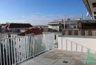 Elegant und exklusiv! Dachgeschosswohnung mit Balkon und Terrassen – mit Blick über Wien!