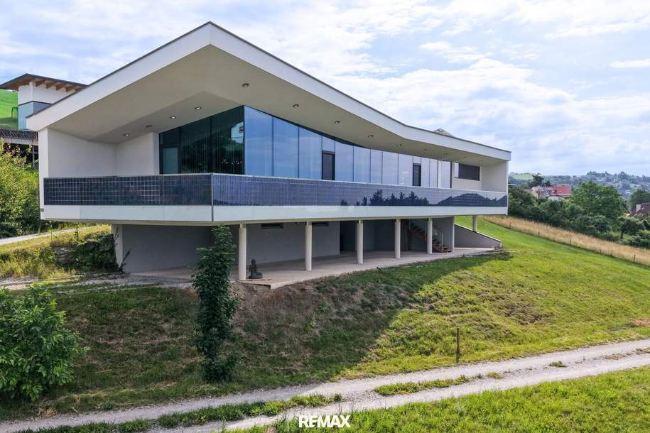 Architektonisches Passivhaus in sonniger Aussichtslage mit zusätzlichem Bauland in Gutenberg, nähe Weiz!, Haus-kauf, 571.000,€, 8164 Weiz